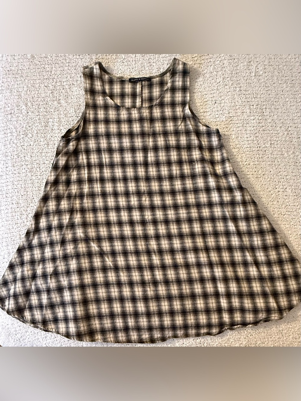 Brandy Melville Black and White Plaid A-Line Dress